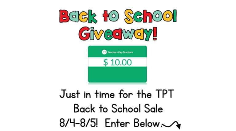 Teachers Pay Teacher Back to School Sale & Giveaway!
