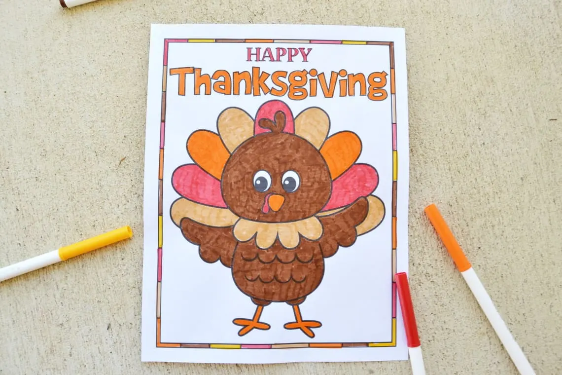 free Thanksgiving printables with turkey