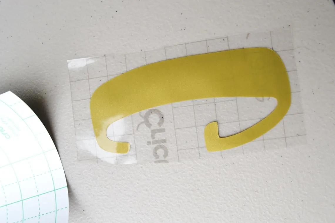 the vinyl applied to the transfer tape