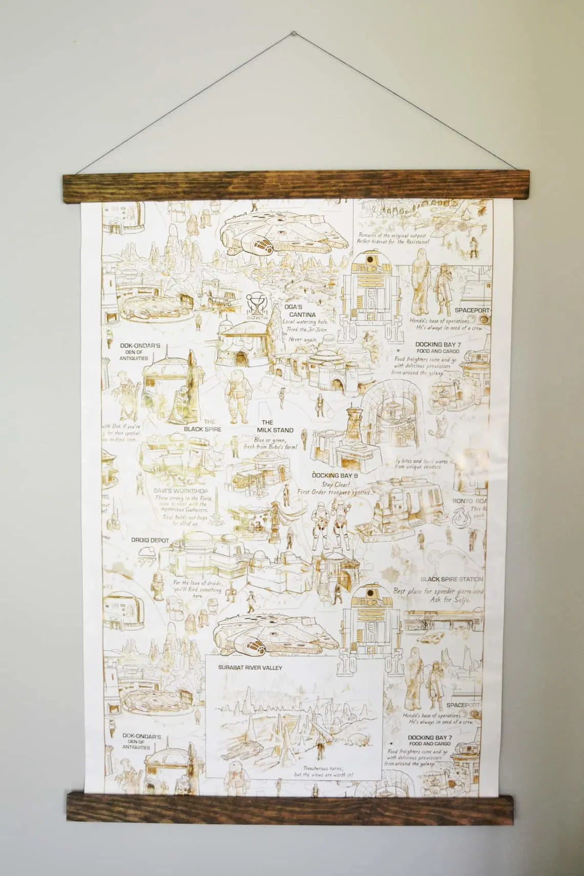 Make a DIY magnetic poster hanger by following this simple tutorial. This is a good way to display posters that you may change in the future.