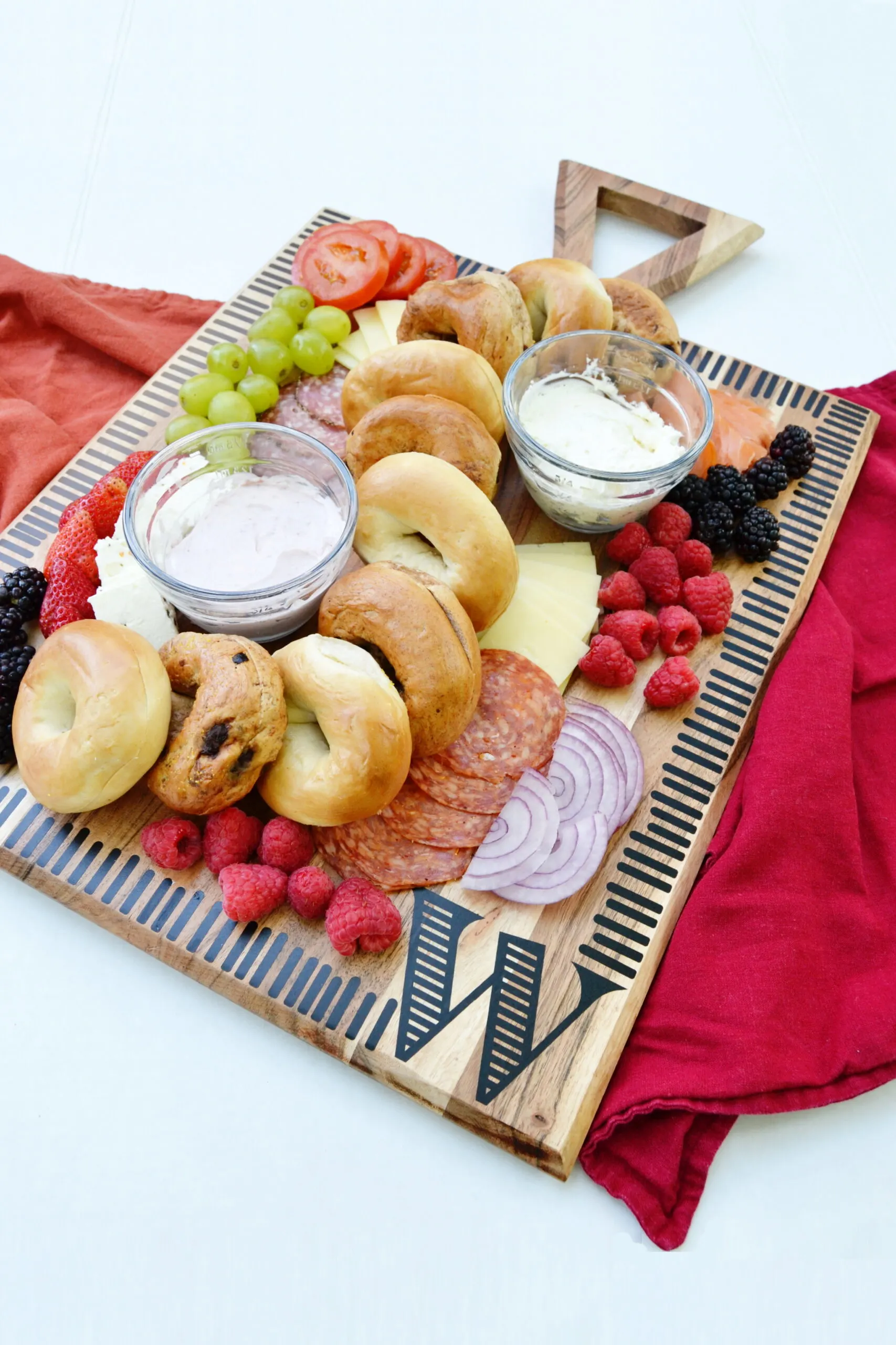 You can easily learn how to make a breakfast charcuterie board and make it even more fun by making your own personalized charcuterie board.