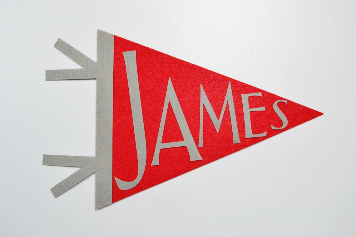 felt name banner