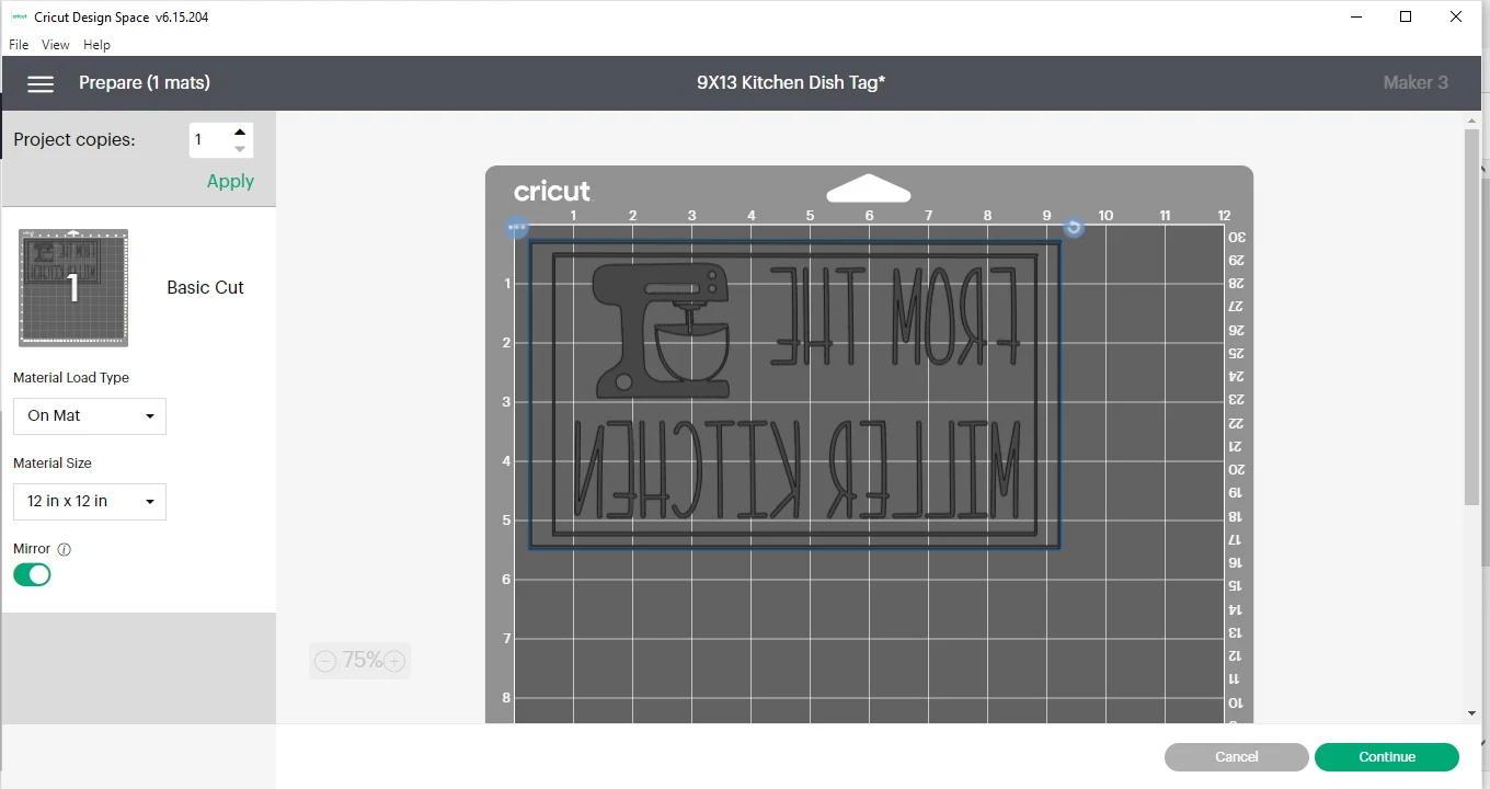 mirroring the image
