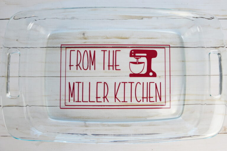 the personalized baking dish