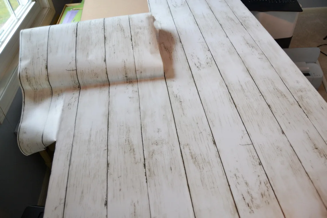 adding the second sheet of contact paper
