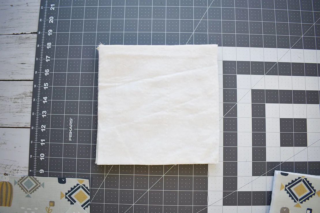 the top layer of the fabric stack