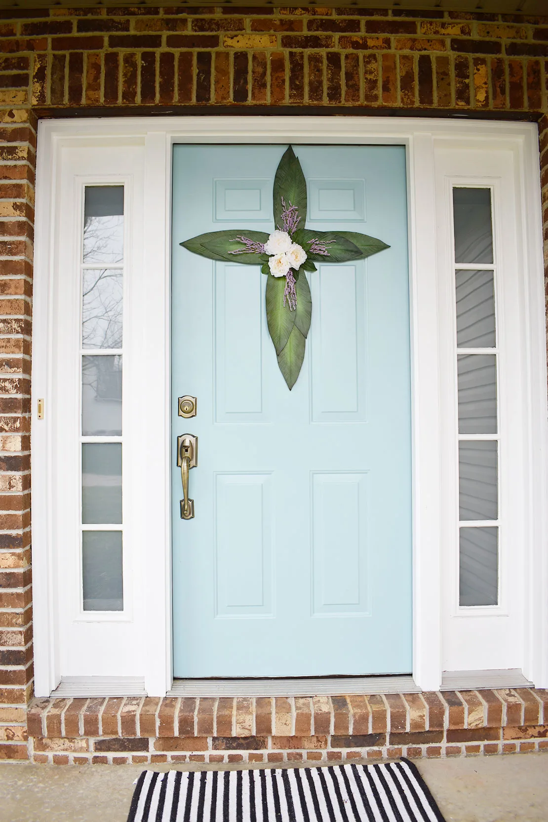 how to make a cross wreath for easter on the door