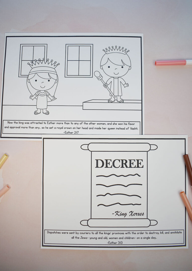Coloring Pages of Queen Esther – Mary Martha Mama