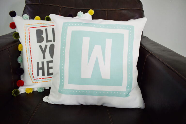 monogrammed pillow