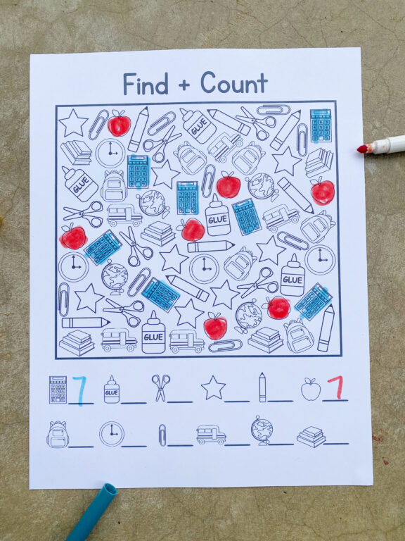 First Day of Preschool Coloring Page – Mary Martha Mama