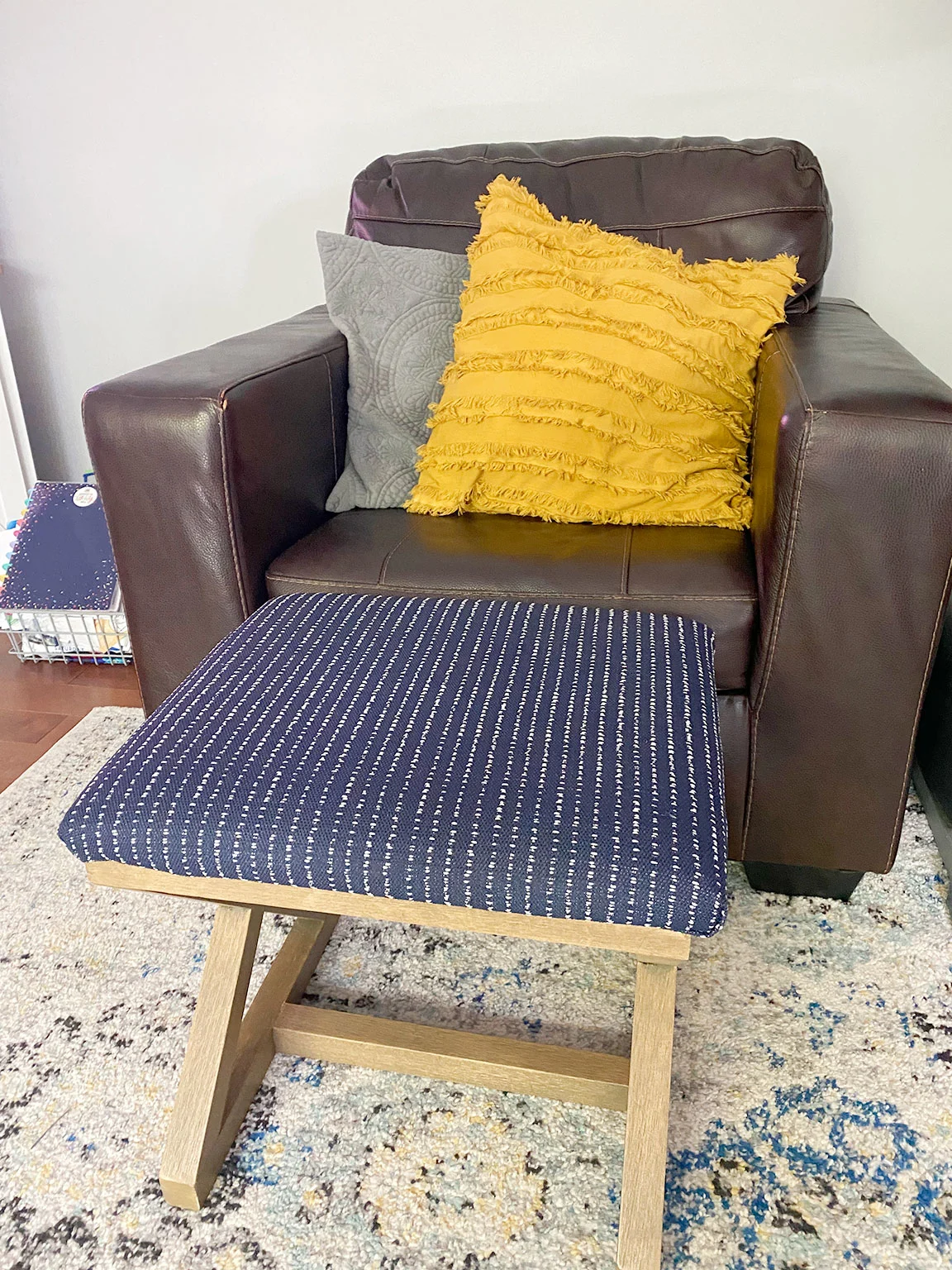 reupholstered stool