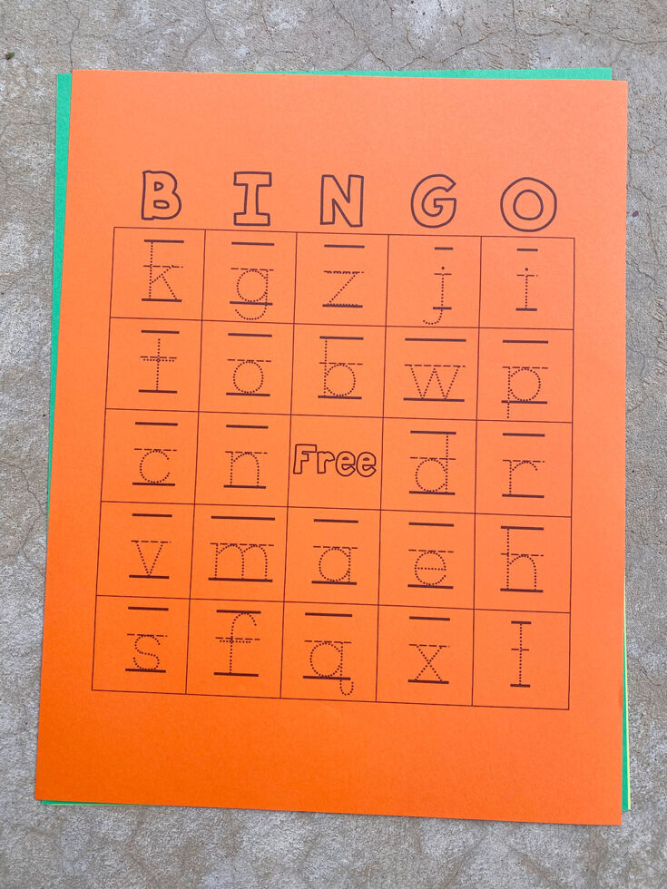 Tracing Alphabet Bingo Cards Mary Martha Mama