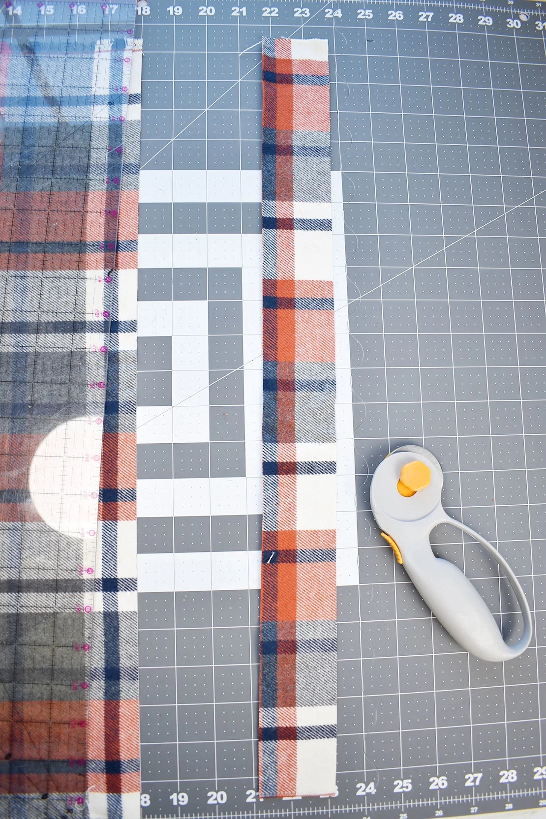2 in strip of fabric cut