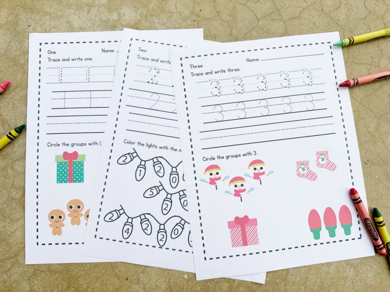 christmas math worksheets for kindergarten
