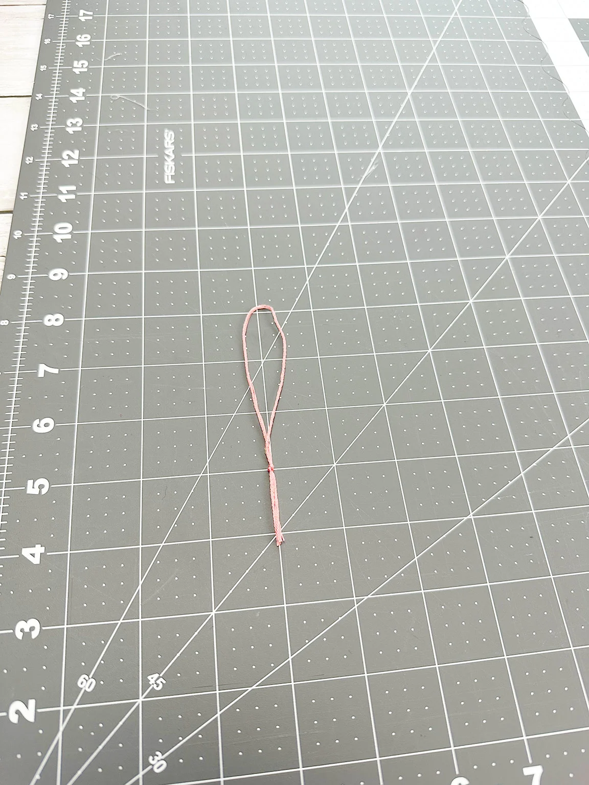 the loop of embroidery floss