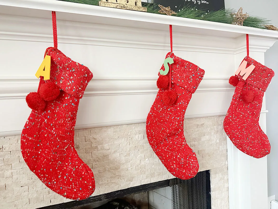 diy stocking name tags