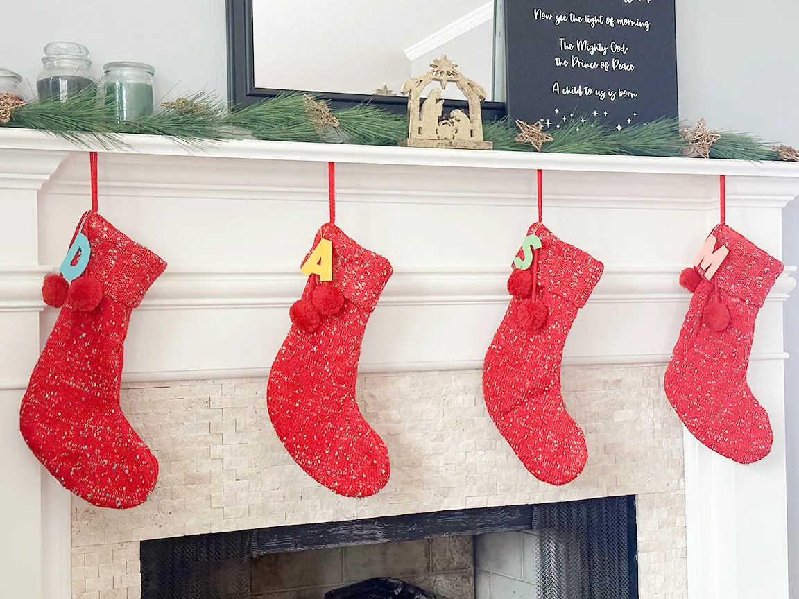 diy stocking name tags tutorial