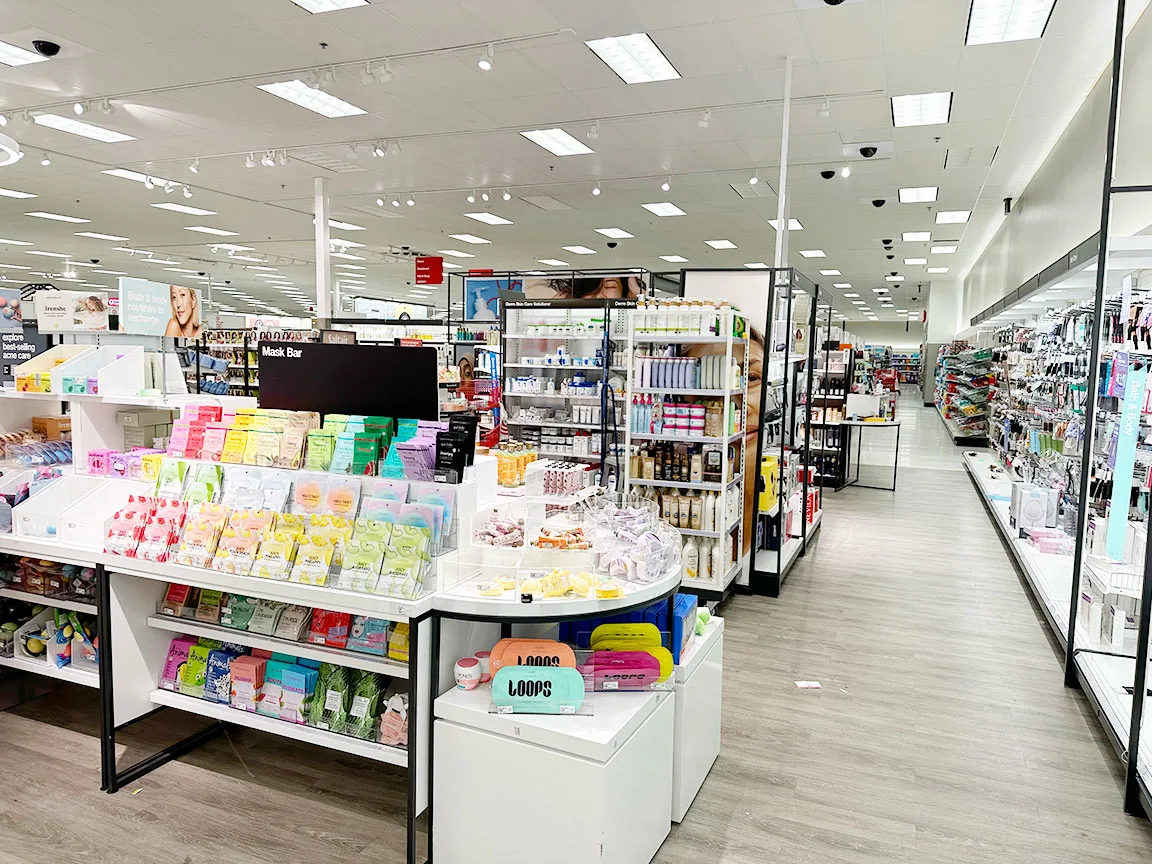 target skincare section