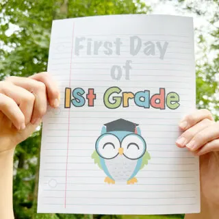 first day of 1st grade sign