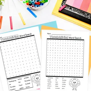 thanksgiving word search printables