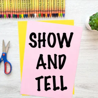show and tell examples paper horizontal