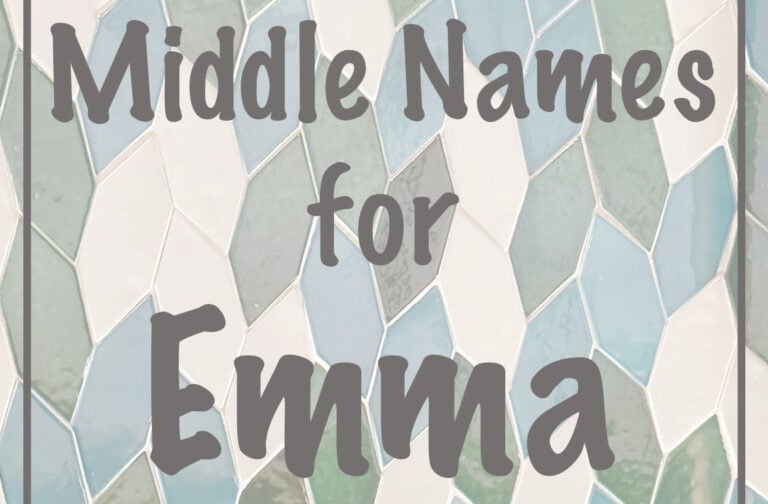 Middle Names for Emma on tile