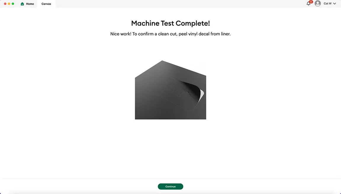 peeling the test cut off