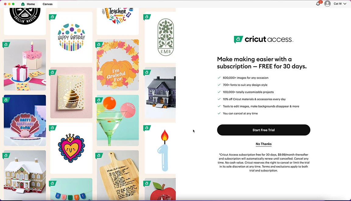 Cricut Access offer