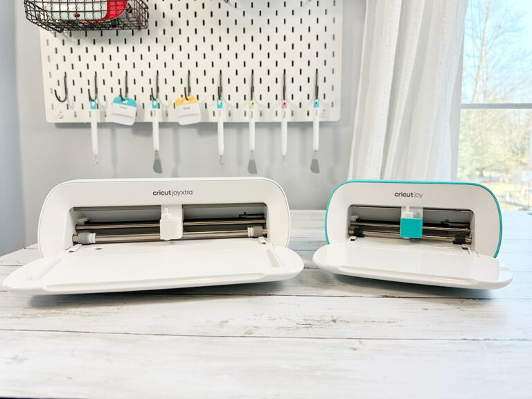 Cricut Joy vs Cricut Joy Xtra side by side comparison open