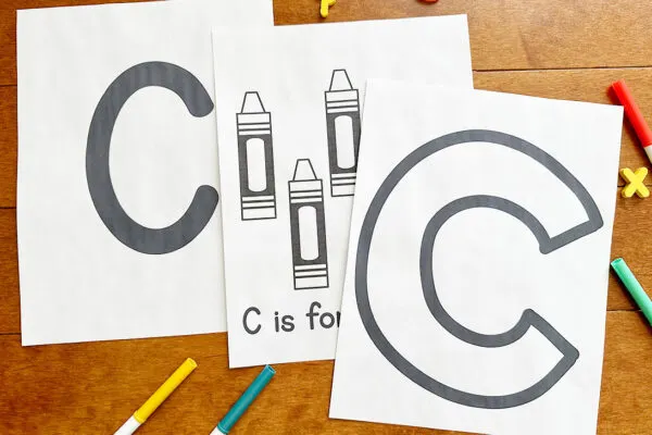 Letter C printable PDFs