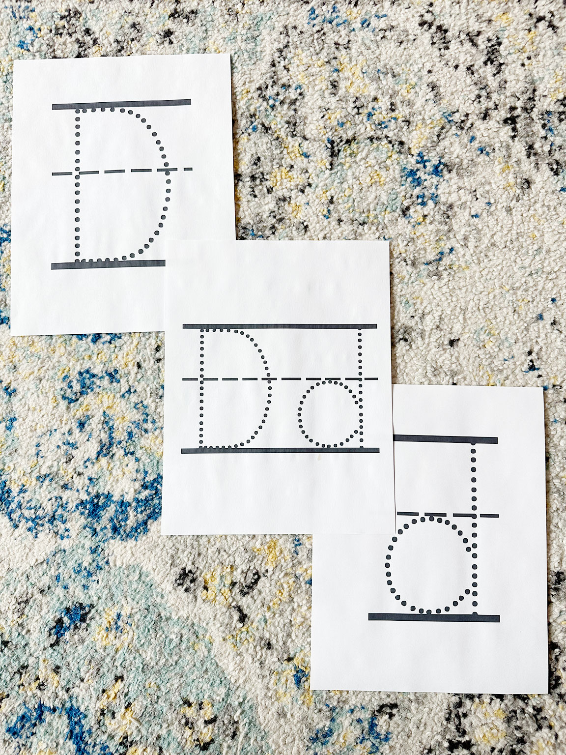 Letter D printable pages dotted letters
