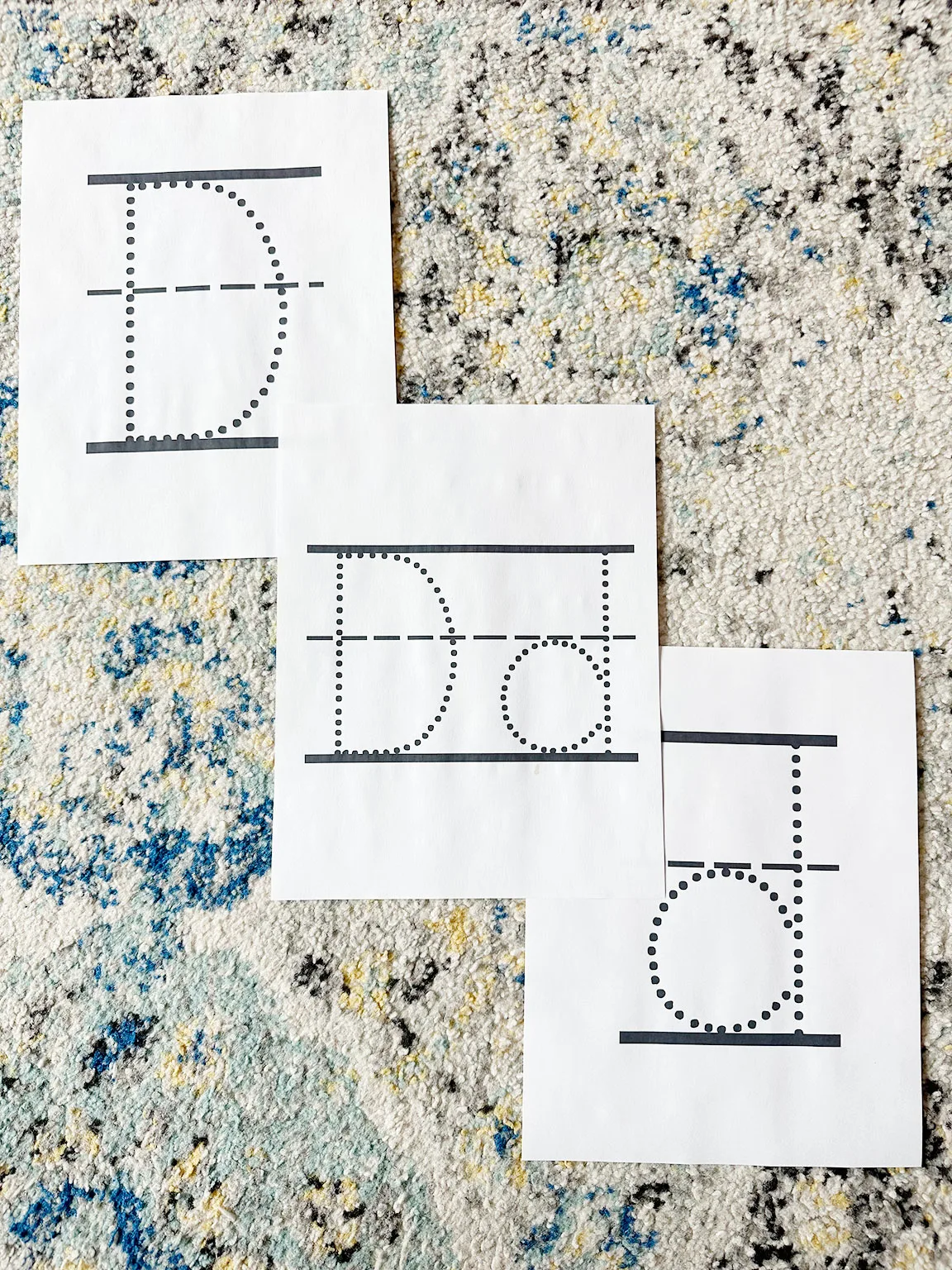 Letter D printable pages dotted letters
