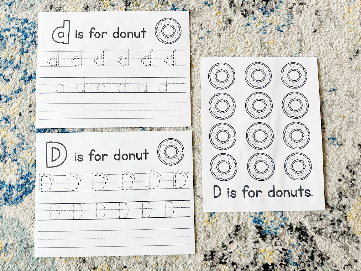 D is for Donut pages