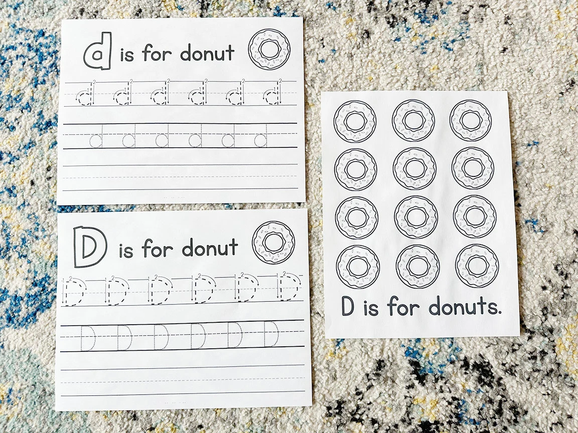 D is for Donut pages