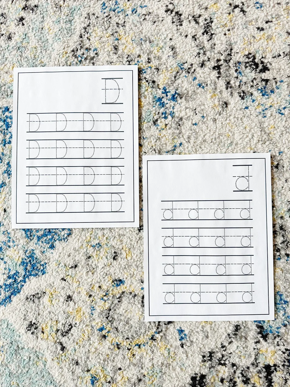 Dotted tracing worksheets