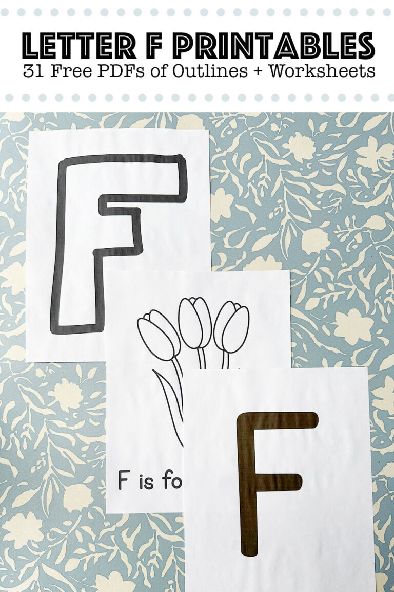Letter F Printable Free PDFs and Worksheets Mary Martha Mama