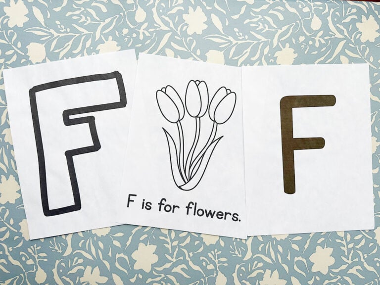 Letter F printable PDFs and worksheets for kids