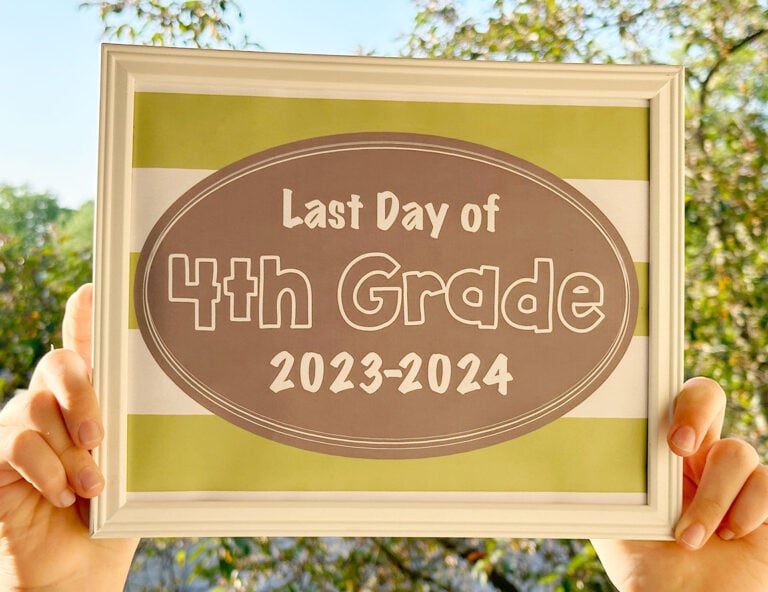 last day of school sign 2024 4th grade