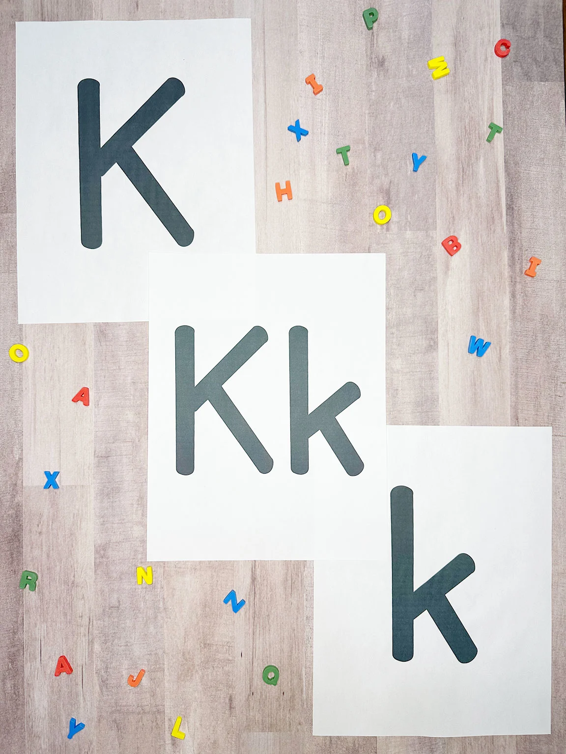 Print letter K on worksheets