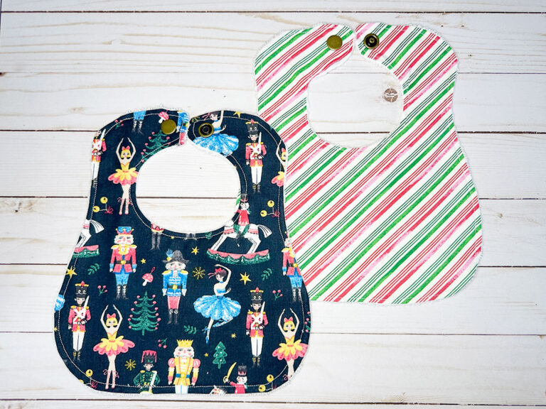 bibs made from tutorial for how to sew a bib