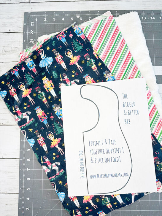 How to Sew a Bib for Baby's First Christmas Mary Martha Mama