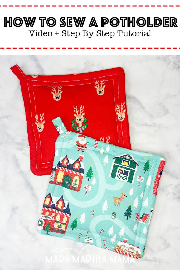 Learn how to sew a potholder with this step by step tutorial.