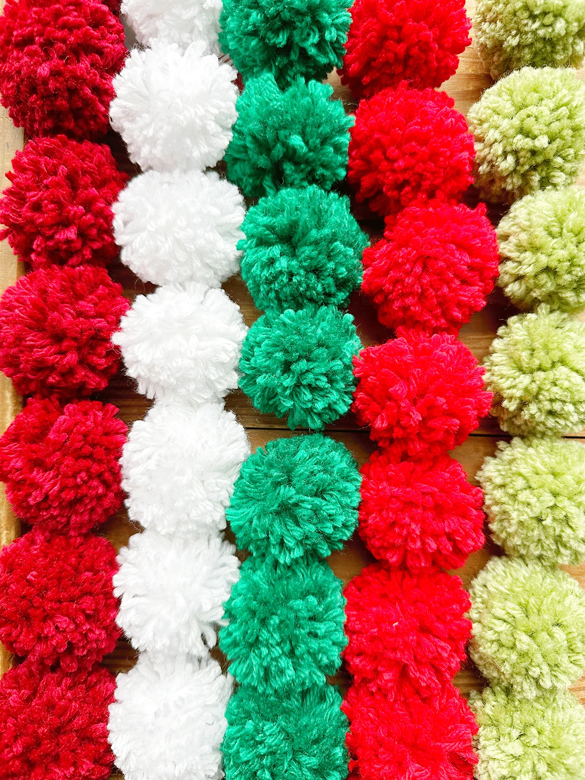 a bunch of Pom Poms made with the Pom Pom maker tool