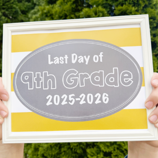 sign held by hands of free printable last day of school signs 2026
